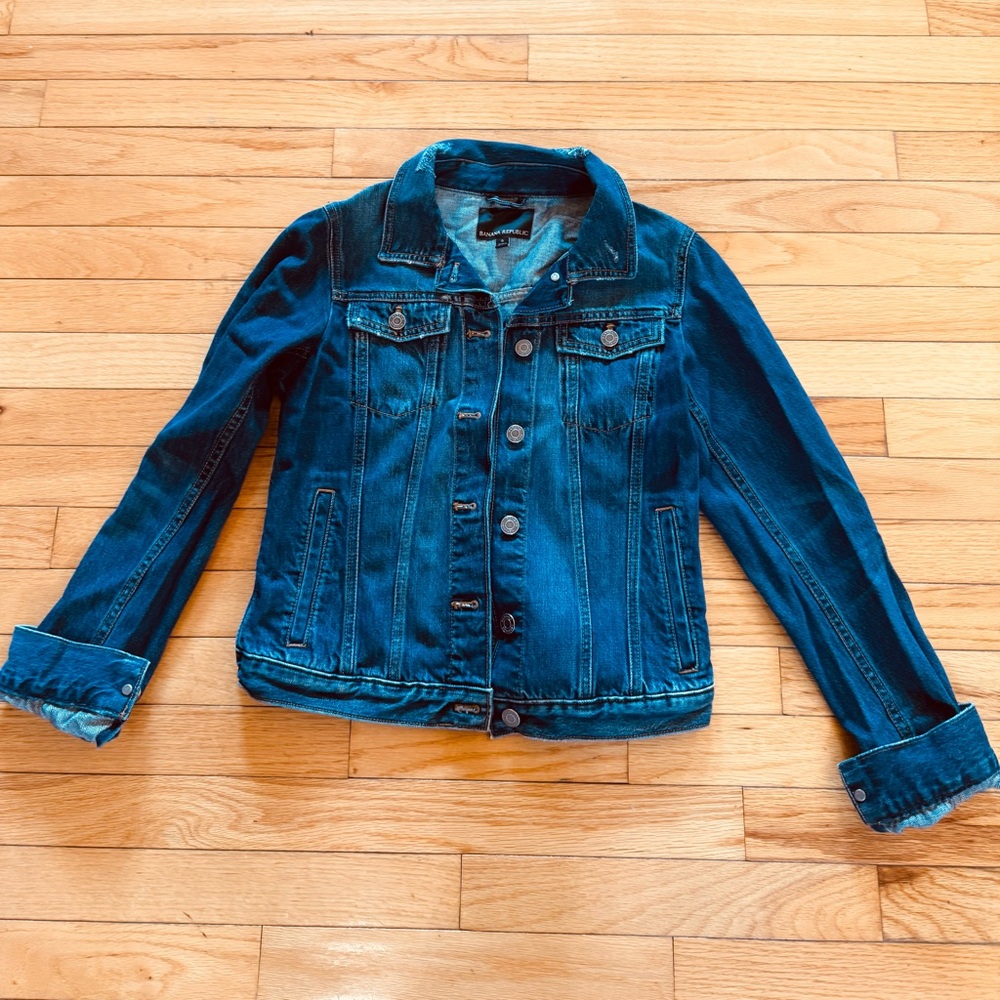 Banana Republic Blue Jean Jacket Size Small